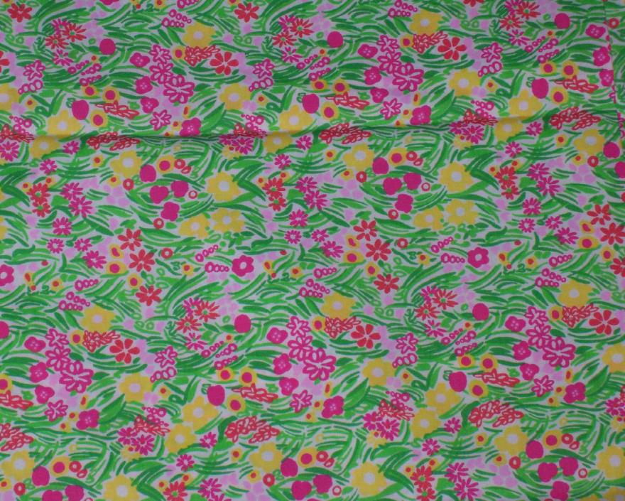 RARE LILLY PULITZER FABRIC***PAINTERS PALETTE***YELLOW*PINK*GREEN*WHITE*17
