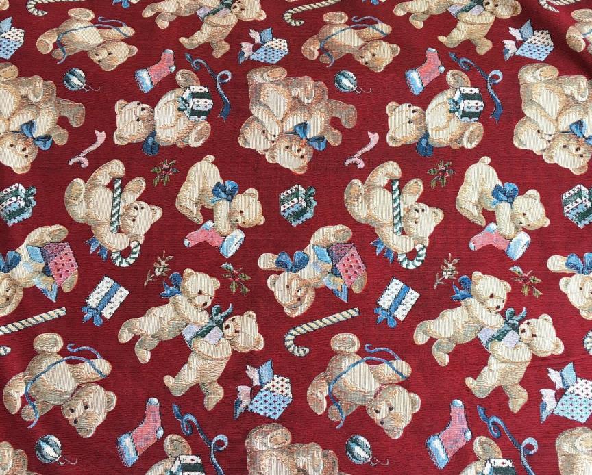 Teddy Bear Christmas Memories 3.5 Yards Craft Sew Peter Pan Fabrics Collection