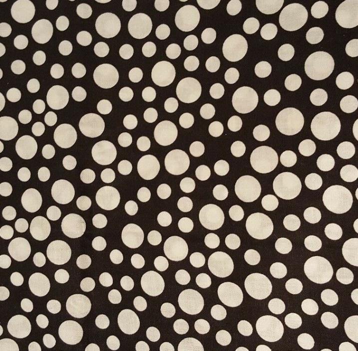 Signature Classics by Oakhurst Black White Pokadot Cotton Quilting Craft Fabric