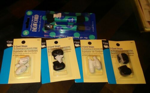 4 Packages Dritz Drawstring Cord Stops & 1 Package of 36