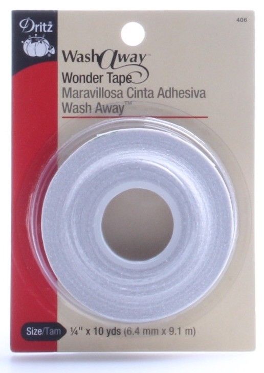 Dritz 406 1/4-Inch by 10-Yard Wash Away Wonder Tape, NEW