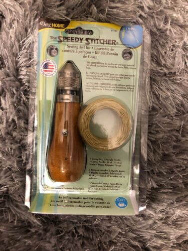 Speedy Stitcher 120 Sewing Awl Wodden Handle Sewing Kit Boxed