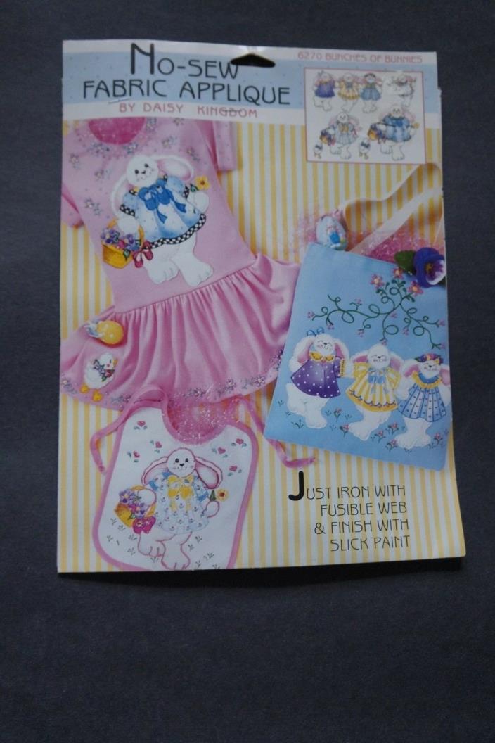 Daisy Kingdom New Sew Fabric Applique Bunches of Bunnies 6270