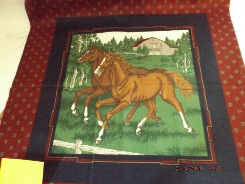 6 Pillow Panels to Sew Horses,Baby Horses  13.5x 13.5,New Mares,Babys