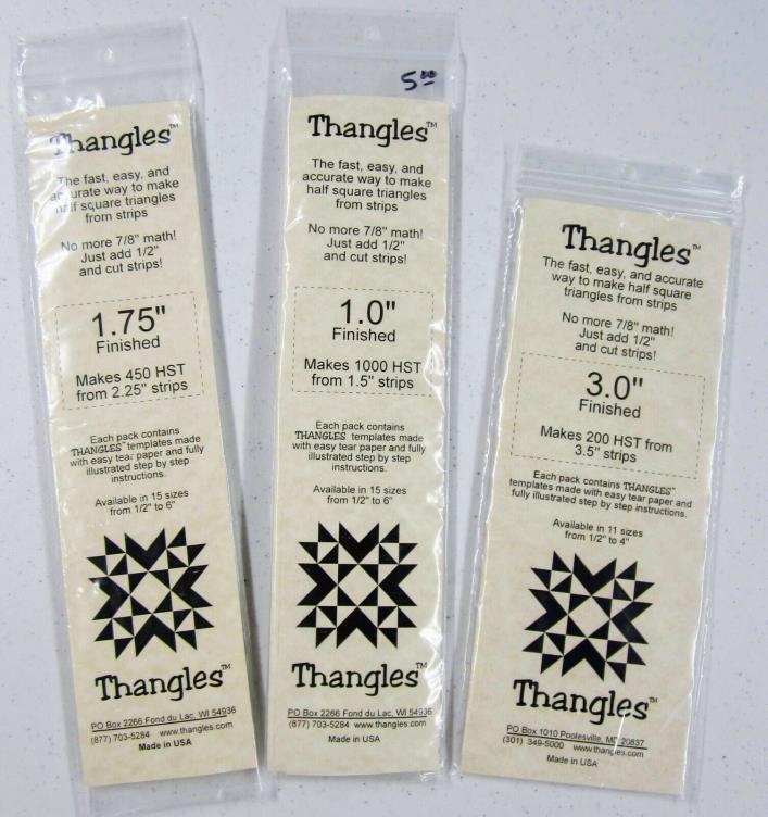 Lot Of 3 Packages Of Thangles 3