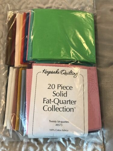 Keepsake Quilting 20 Piece Solid Fat-Quarter Collection Quilting Squares