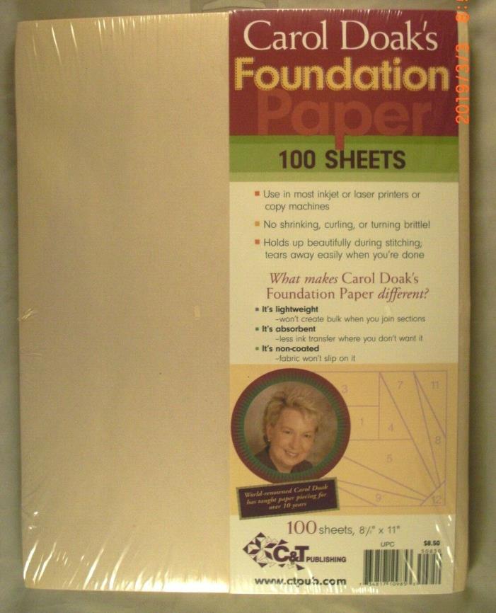 Carol Doak's Foundation Paper - 100 Sheets, 8 1/2