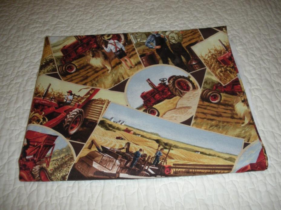 NEW 1 YRD X 43 INCHES CASE IH FARMALL VINTAGE TRACTOR SNAPSHOT TOSS FABRIC