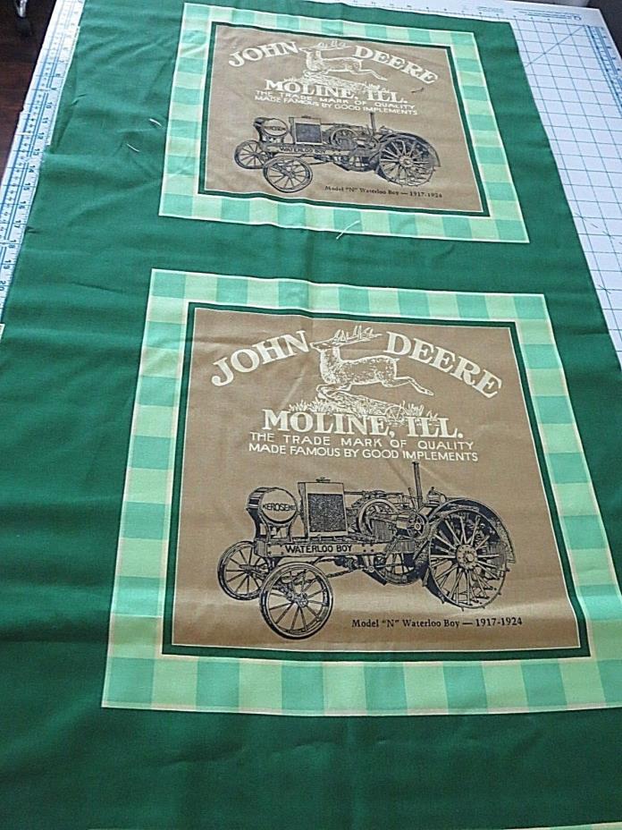 Vintage John Deere Model N Waterloo Boy 1917- 1924 Fabric Pillow Panel