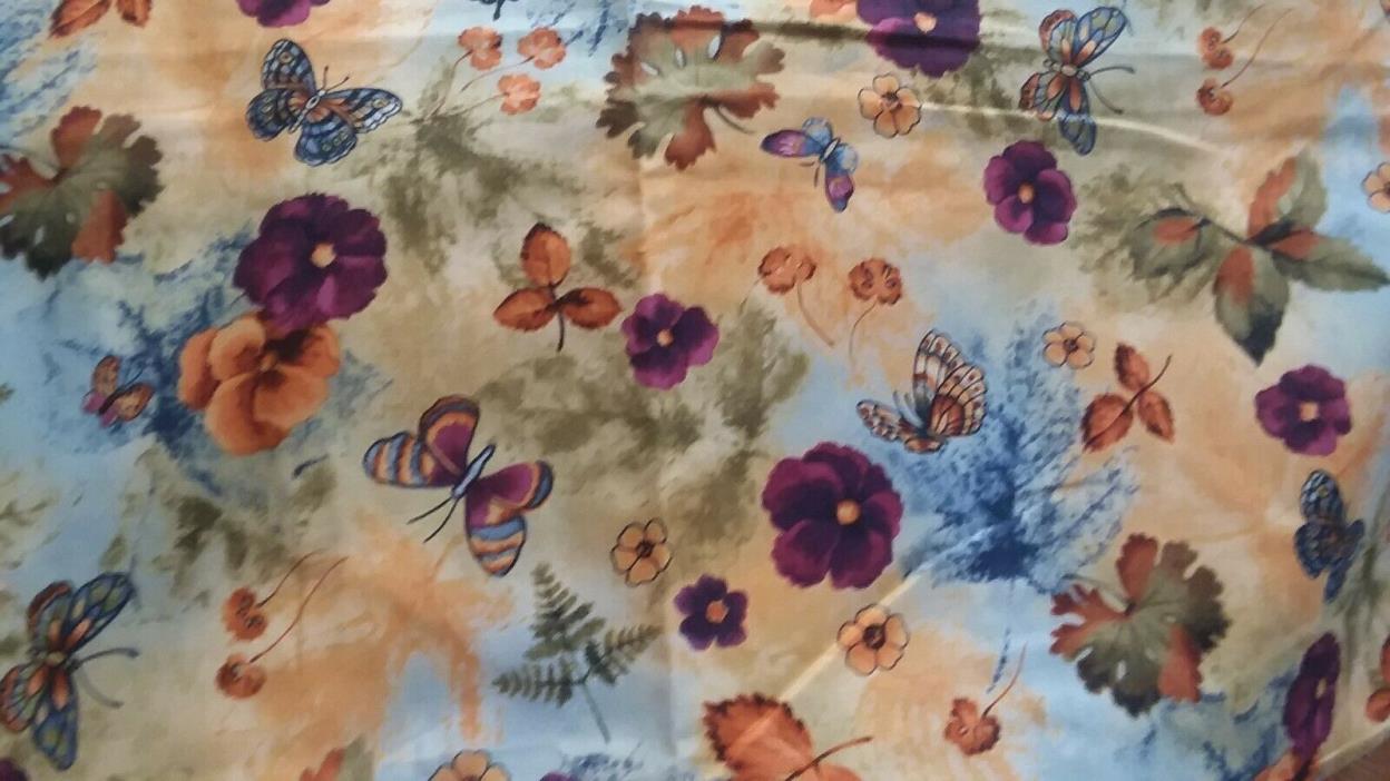 OOP TT Butterflies/Pansies Cotton Fabric Patt# WNATURE C4032