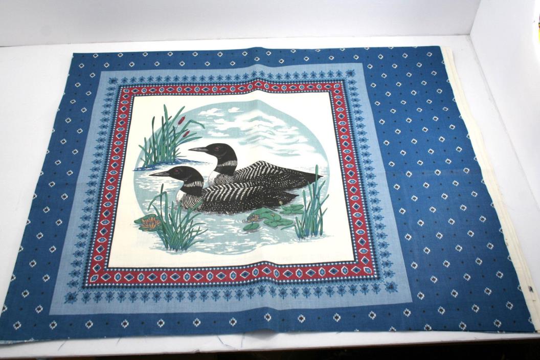 Cranston Water Birds Collection Loon Pillows Fabric Panel Ducks Southwest Print