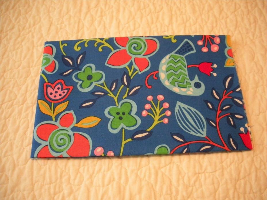 NEW 2 FAT QUARTER FABRIC BY RED ROOSTER GREEN/BLUE/RED FLORAL 100% COTTON #25021