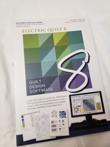 Electric Quilt Version 8 PC or Mac! Brand new! Full version Free Ship EQ8 EQ7