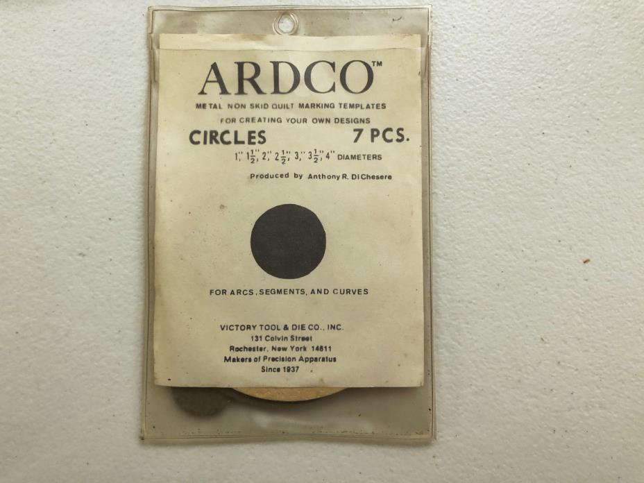 Ardco Metal Non Skid Quilt Marking Templates - 7 Circles