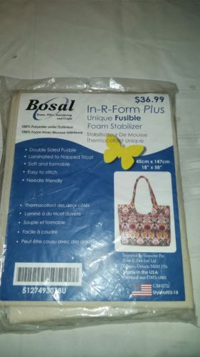 Bosal In- R- Form Plus Unique Fusible Foam Stabilizer, White, 18 x 58-inch -