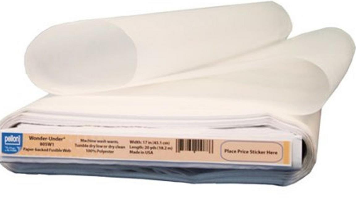 Pellon 805 Wonder Under White Paperbacked Fusible By Yard 17