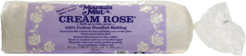 Mountain Mist Cream Rose Cotton Needlepunch Batting-Full Size 81