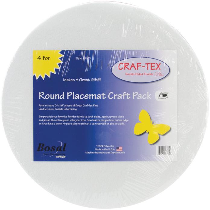 Craf-Tex Round Place Mat Craft Pack-16