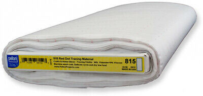 Graph Tracing Material Pellon 815 1-inch Red Dot 45 inch X 10 Yards White