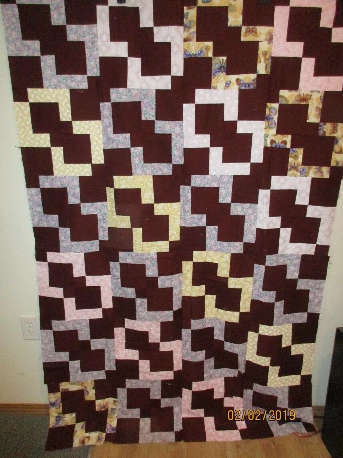 Handmade  Quilt top for you to finish into a quilt  46