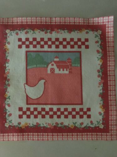 Lot of 5  Fabric Auntie Ems'  Barnyard chickens (1 of each variety)   8