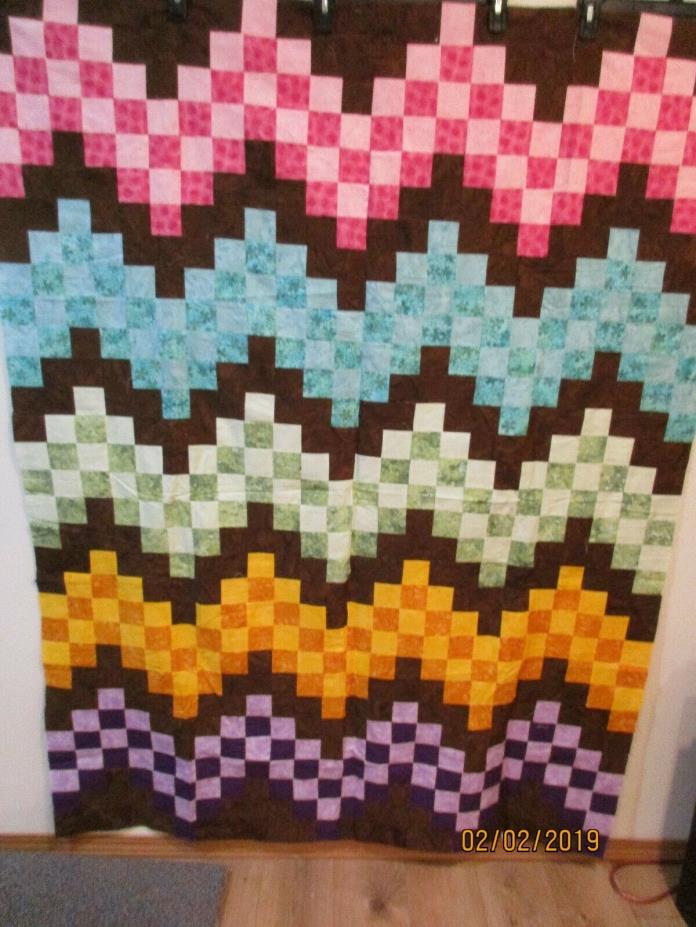 Handmade  Quilt top for you to finish into a quilt  48