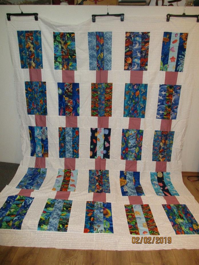Handmade  Quilt top for you to finish into a quilt  74
