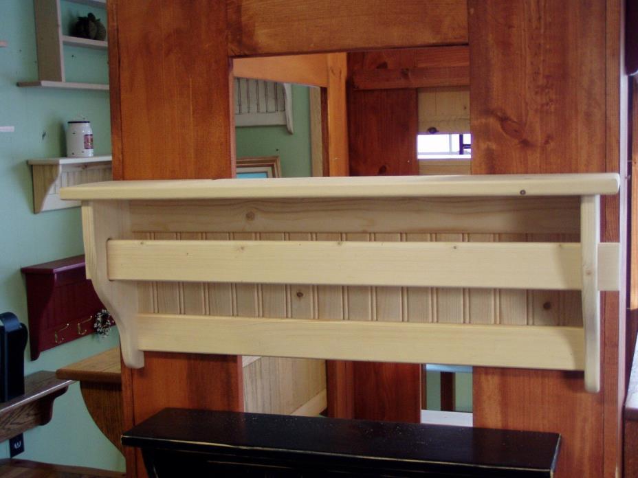 Blanket Rack Holder Wall Hanging Wood Quilt Rack Unfinished