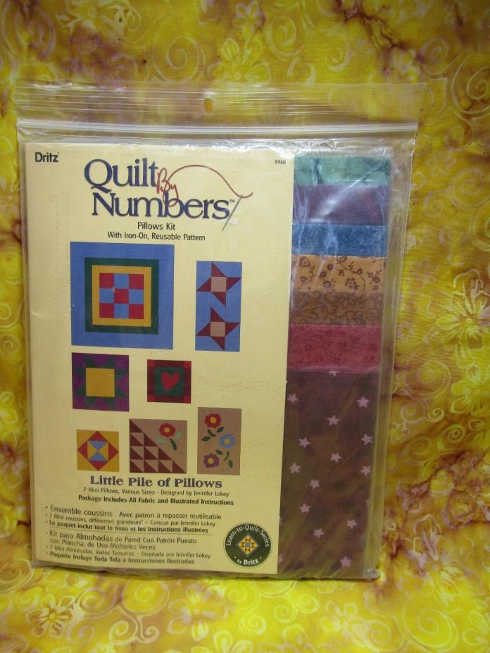 Dritz Quilt By Numbers Pillow Kit With Iron On Pattern 