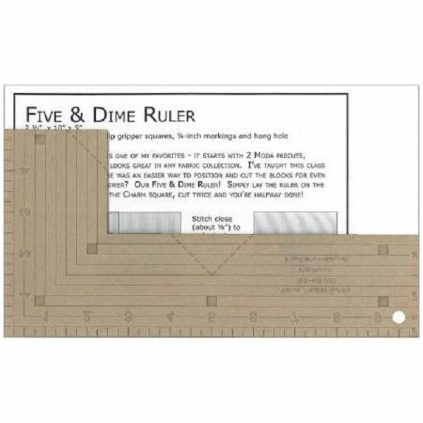 Five & Dime Ruler by Kansas Troubles ~ Full Size Ruler KT99901