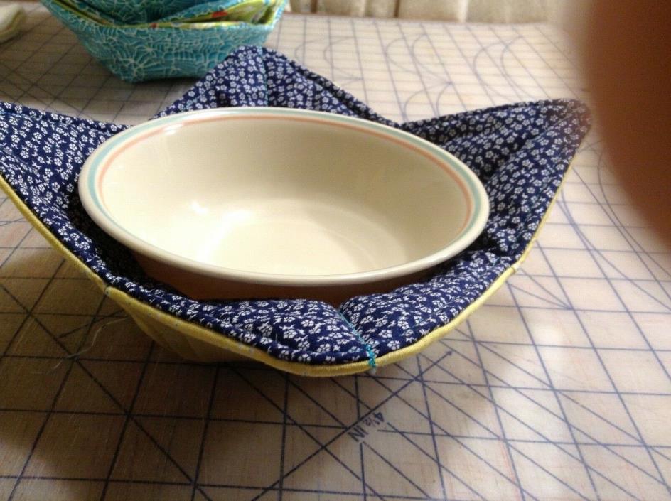 Handmade Bowl Cozys 100 percent cotton set of 4