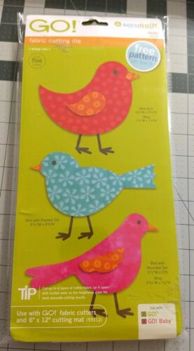 Accuquilt GO! Birds Fabric Cutting Die FREE Pattern Included! ~ NEW
