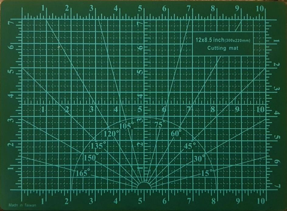 CMK Professional Grade A Double Sided Cutting Mat Black/Green A4 (12 x 9 inches)
