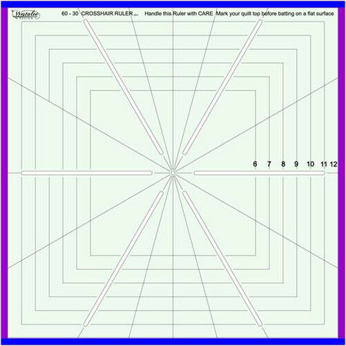 Westalee Design Crosshair Square 6 Point Ruler for Quilting 12.5