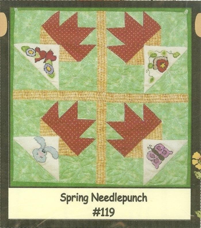 Spring Needlepunch Quilt Patterns #119 On Pins & Needles Wall Hanging 20