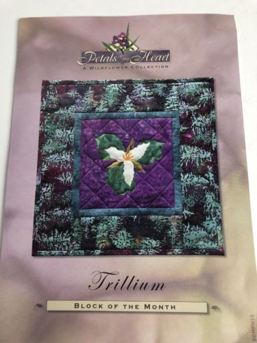 Petals Of My Heart Trillium Art Quilt Pattern Block Fifteen