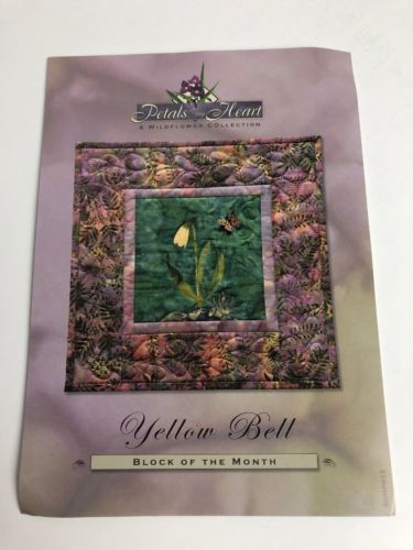 Petals Of My Heart Yellow Bell Art Quilt Pattern Block Eleven