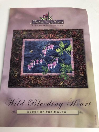 Petals Of My Heart Wild Bleeding Heart Art Quilt Pattern Block Eight