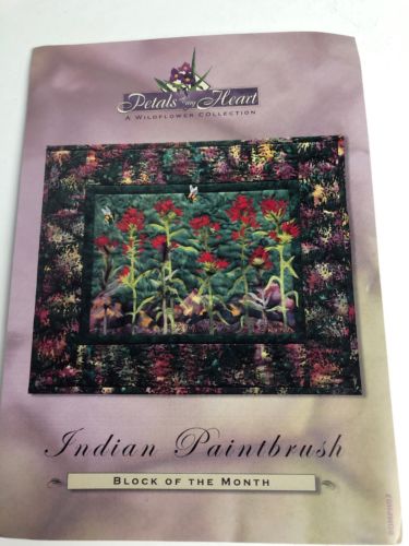 Petals Of My Heart Indian Paintbrush  Art Quilt Pattern Block Seven