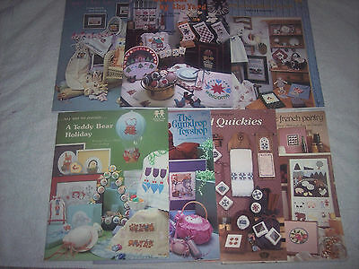Quilting & Cross Stitch Pattern Lot Baby Children Christmas Kitchen Holiday