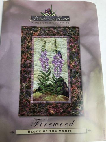 Petals Of My Heart Fireweed  Art Quilt Pattern Block One