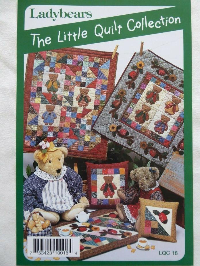 Little Quilt Collection Lady Bears Wall Hanging Pattern Small Patchwork NEW