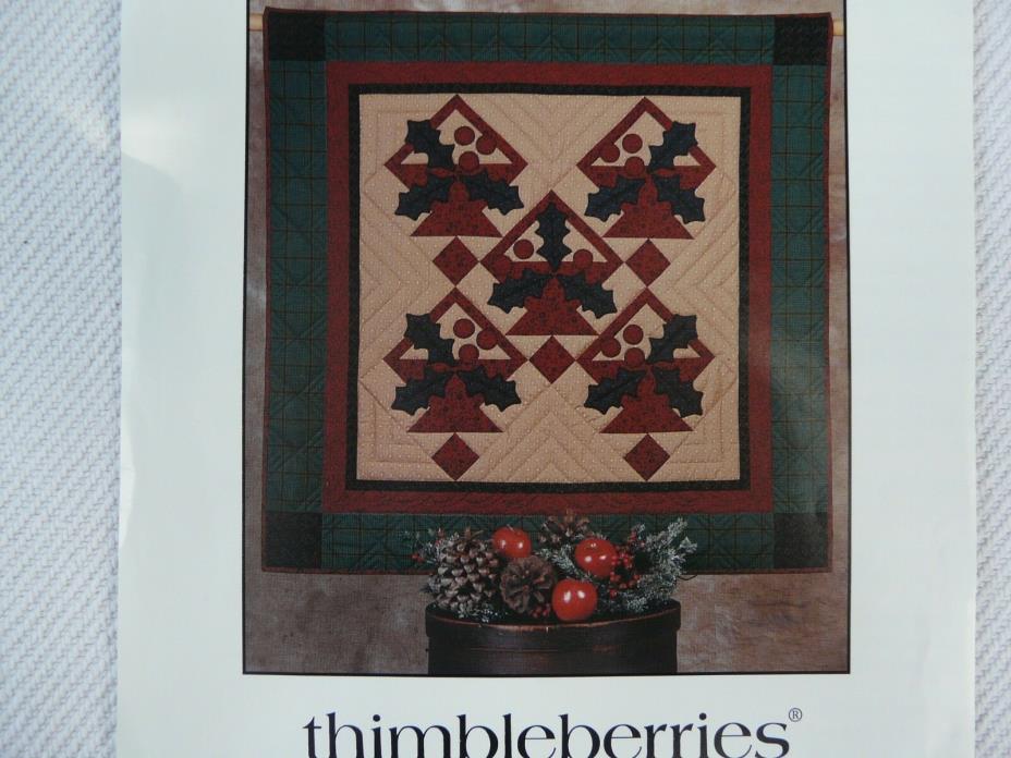 Holly Baskets Holiday Christmas Wall Hanging Quilt Sewing Pattern Thimbleberries
