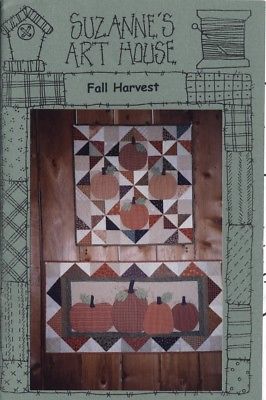 Fall Harvest quilt pattern applique pumpkin autumn Thanksgiving Halloween wakk