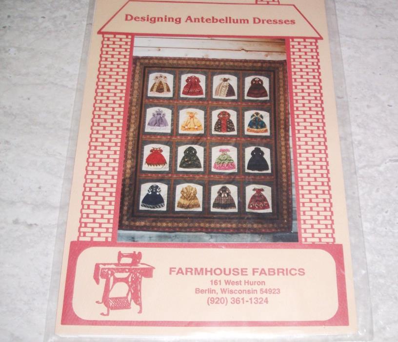 Designing Antebellum Dresses Quilt Pattern Farmhouse Fabrics Vintage uncut