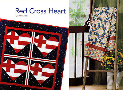 Red Cross Hearts & Prairie Queen  (Quilt Pattern Only)