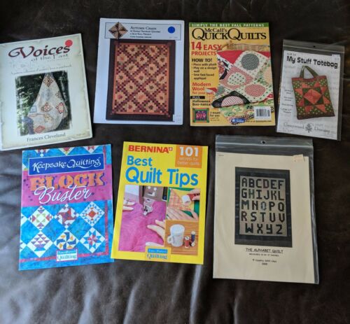 LOT 7 Quilt Patterns Instructions Quilting Projects Magazine Packets Paperback