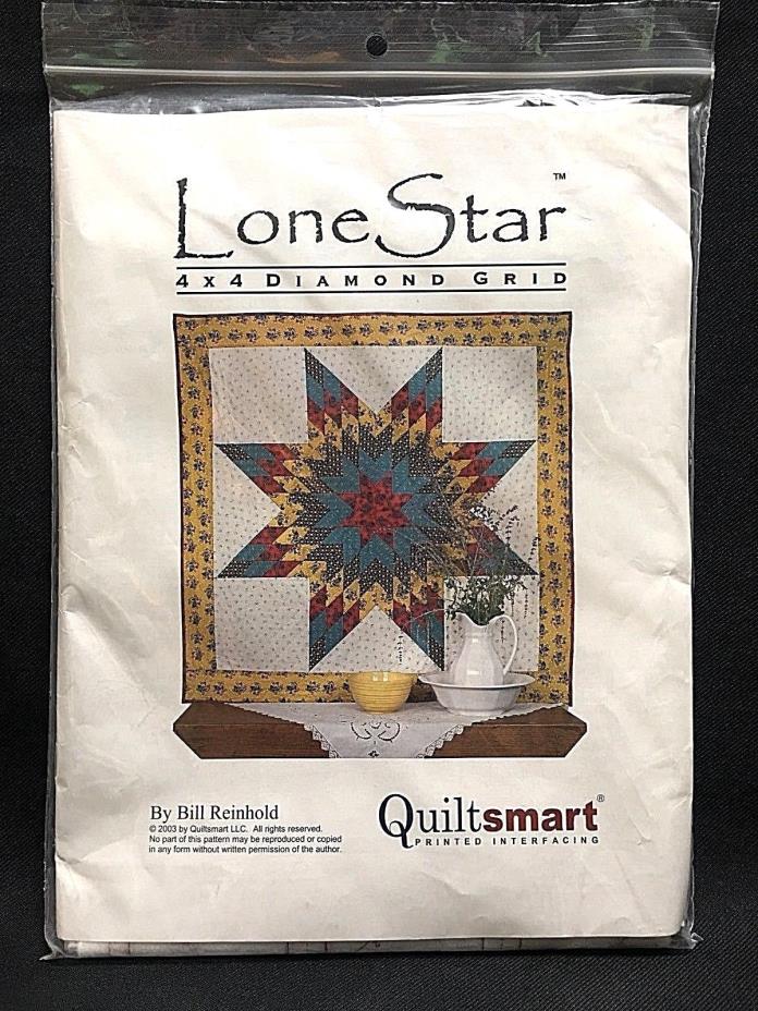 Printed Interfacing Quilt GRID Pattern LONESTAR 4 X 4 DIAMOND lap blanket wall
