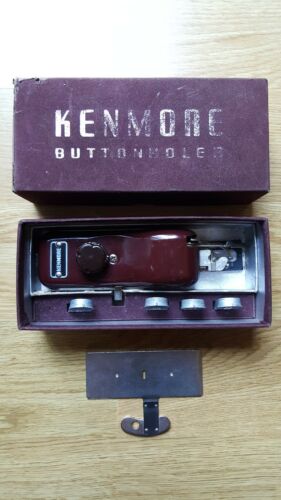 Vintage Sears Kenmore Sewing Machine Buttonholer w Templates & Box