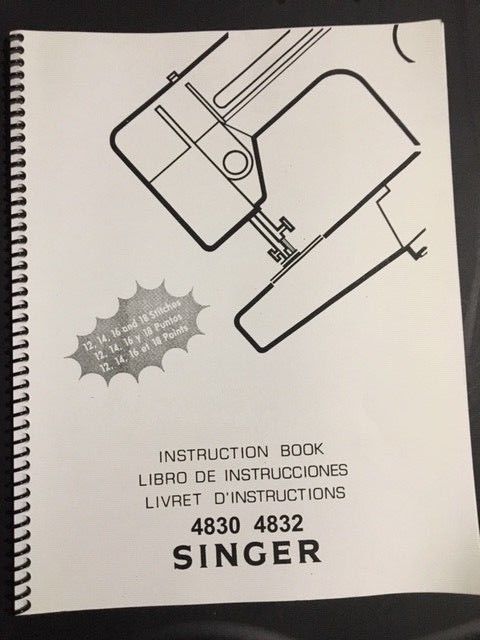 Instruction Book Singer 4830 4832